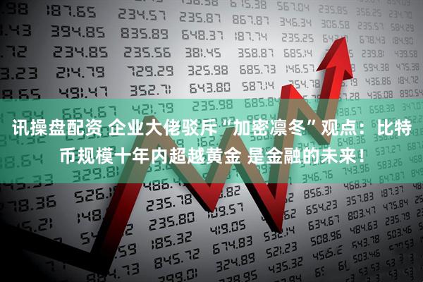 讯操盘配资 企业大佬驳斥“加密凛冬”观点：比特币规模十年内超越黄金 是金融的未来！
