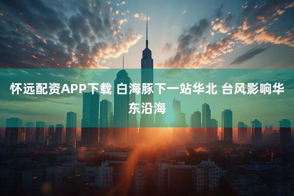 怀远配资APP下载 白海豚下一站华北 台风影响华东沿海